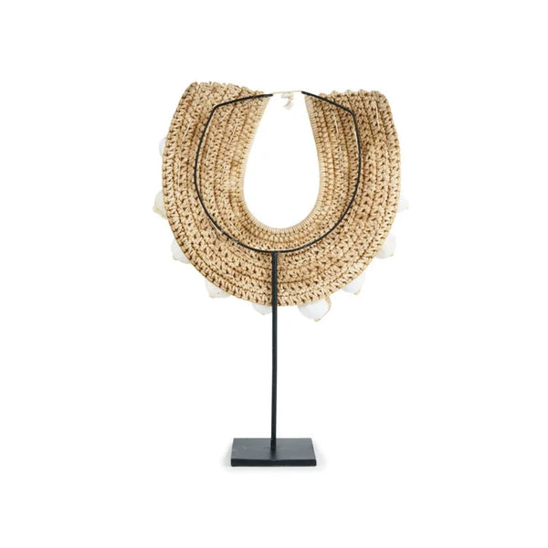Knitted Shell Necklace on Stand #9 | OVO