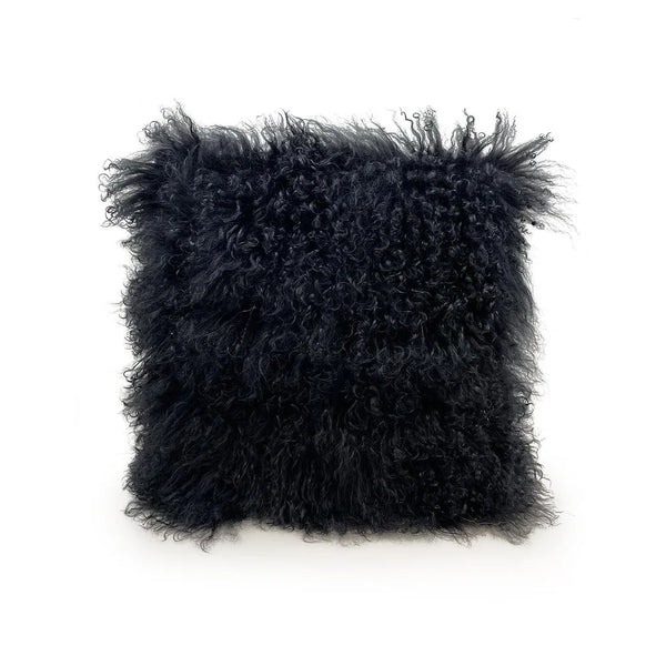 Lam Fur Cushion - Black | OVO
