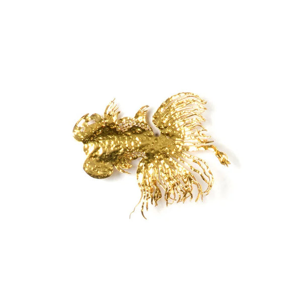 Goldfish Laser Cut Wall Sculpture (Gold Leaf) - W200mm | OVO
