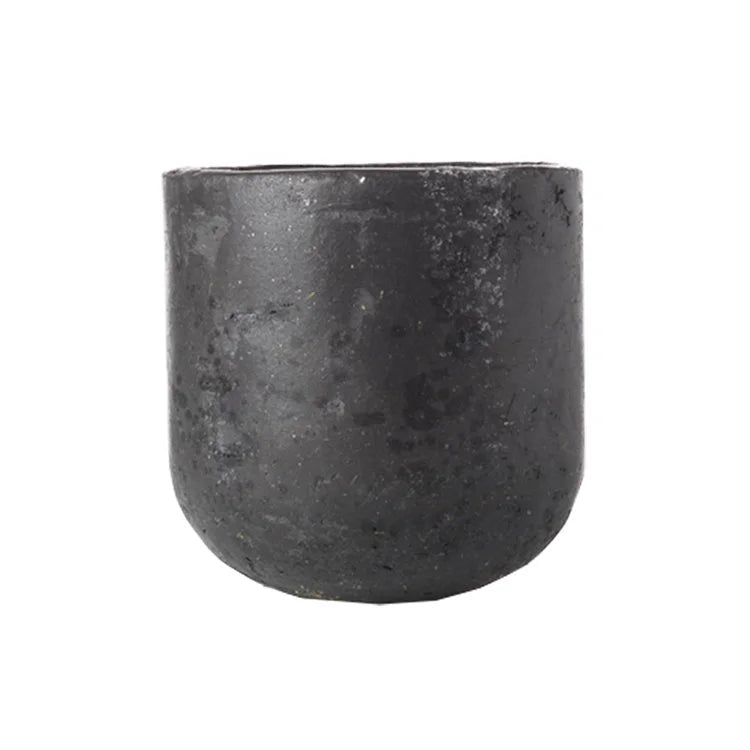 Light Stone Vase - Dia400mm - Dark Grey