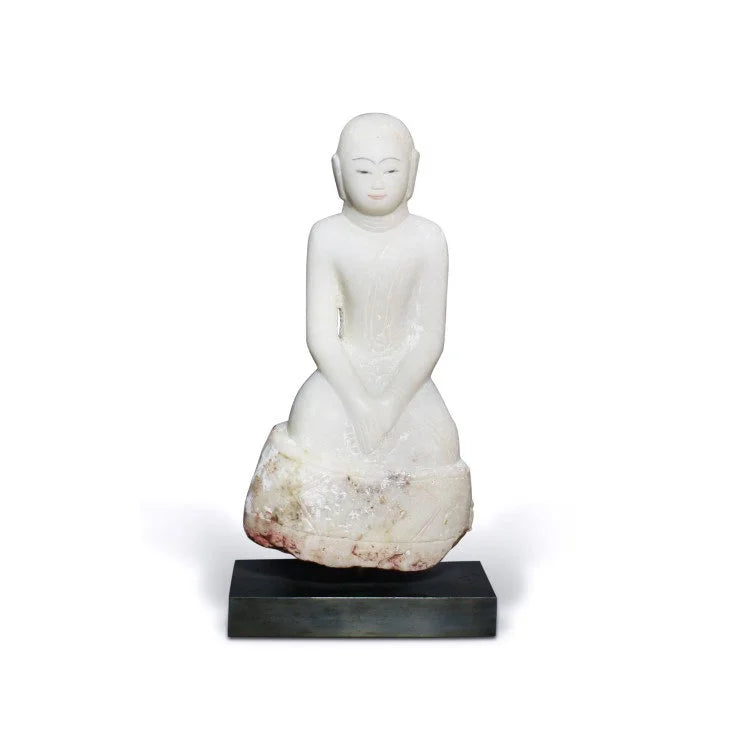 Mandalay 19th Century Sitting Alabaster Buddha | OVO