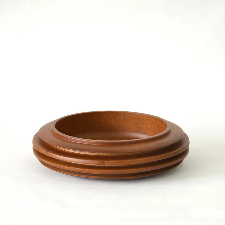 Mango Wood Stripe Flat Bowl - OVO