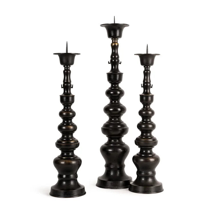 Meiji Bronze Candle Holders - OVO