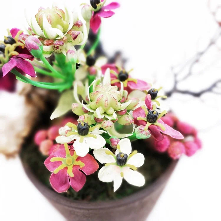 NATURE Round Pot with Artificial Flower