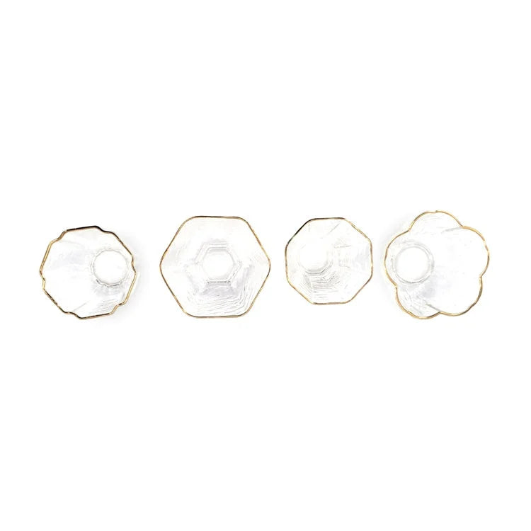 GOLD RIM Glasses - Hexagonal Glasses H50mm