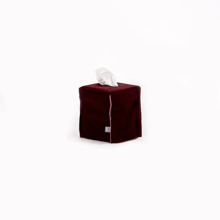 OVO - Square Tissue Box (Burgundy)
