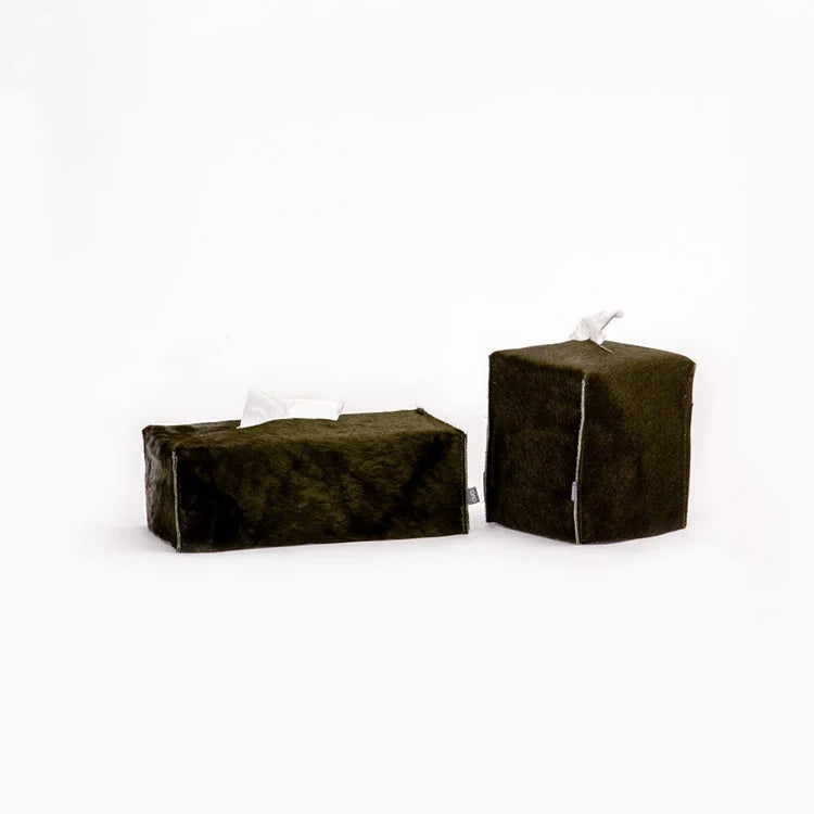 OVO - Square Tissue Box (Olive Green)