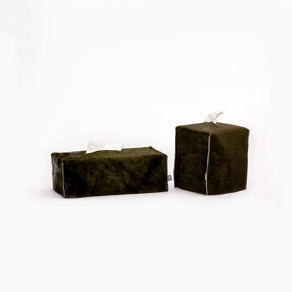 OVO - Square Tissue Box (Olive Green)