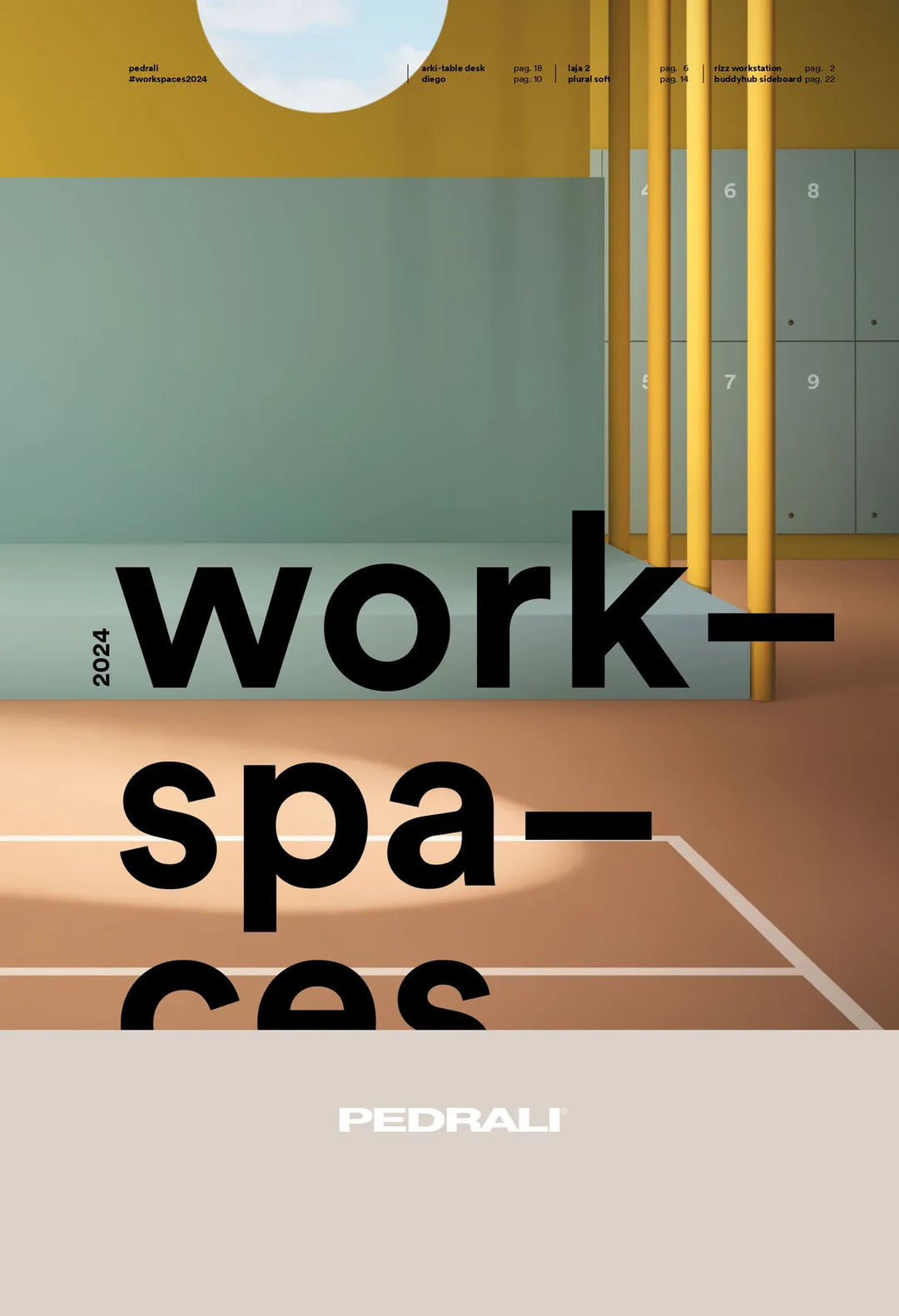 The cover image of Pedrali Workspace 2024
