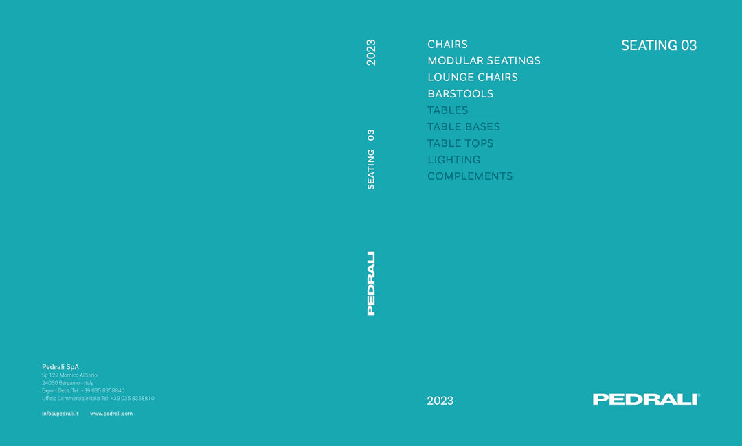The cover image of Pedrali Seating 03 2023
