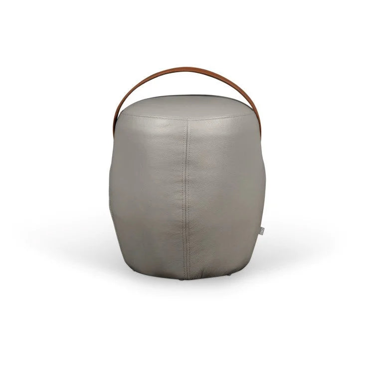 PIL Leather Pouf
