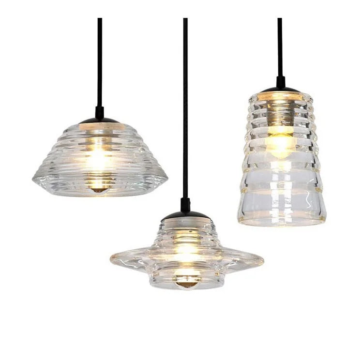 PRESSED Glass Pendant Lamp - Bowl