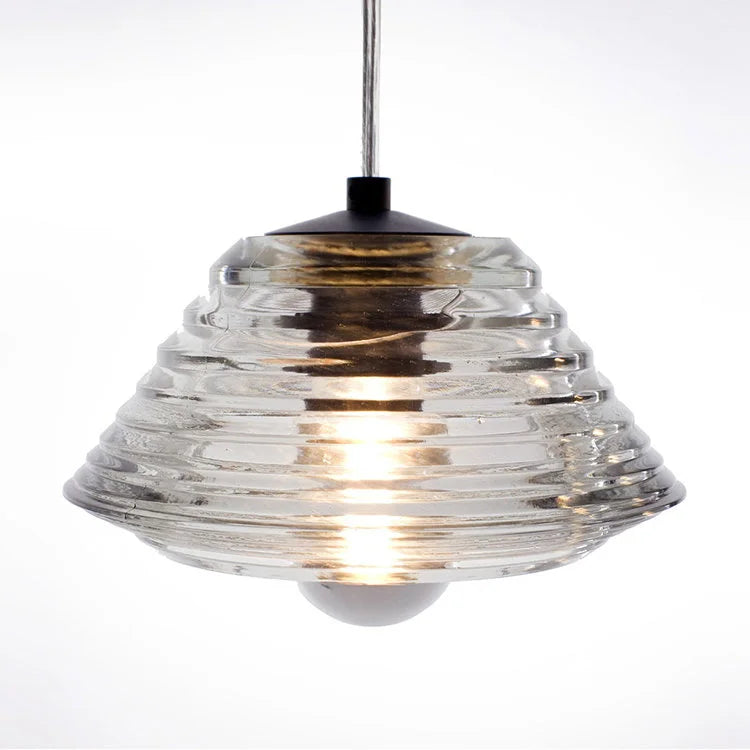 Pressed Glass Pendant Lamp - Bowl | OVO
