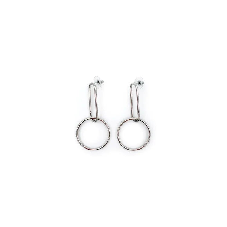 RHODIUM Silver Plated Earring #10