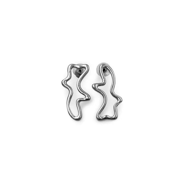 RHODIUM Silver Plated Earring #1