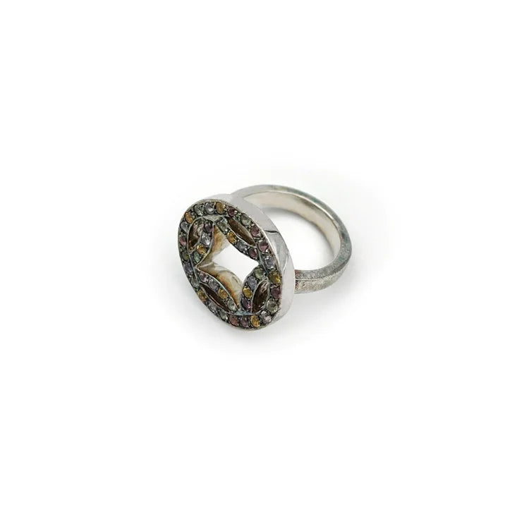SILVER Ring with Mixed Quartz