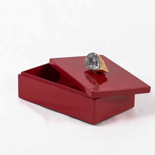 Splendid Rectangular Lacquer Box - Red | OVO