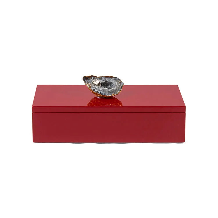 Splendid Rectangular Lacquer Box - Red | OVO