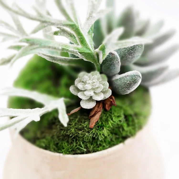 SQUEEZED Pot with Artificial Flower