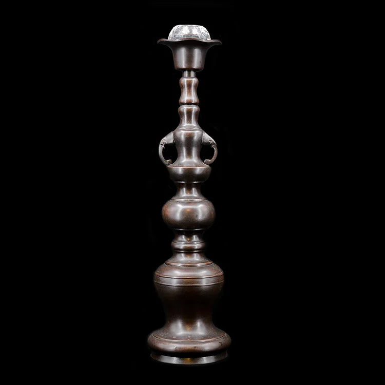 Taisho Bronze Candle Holders | OVO