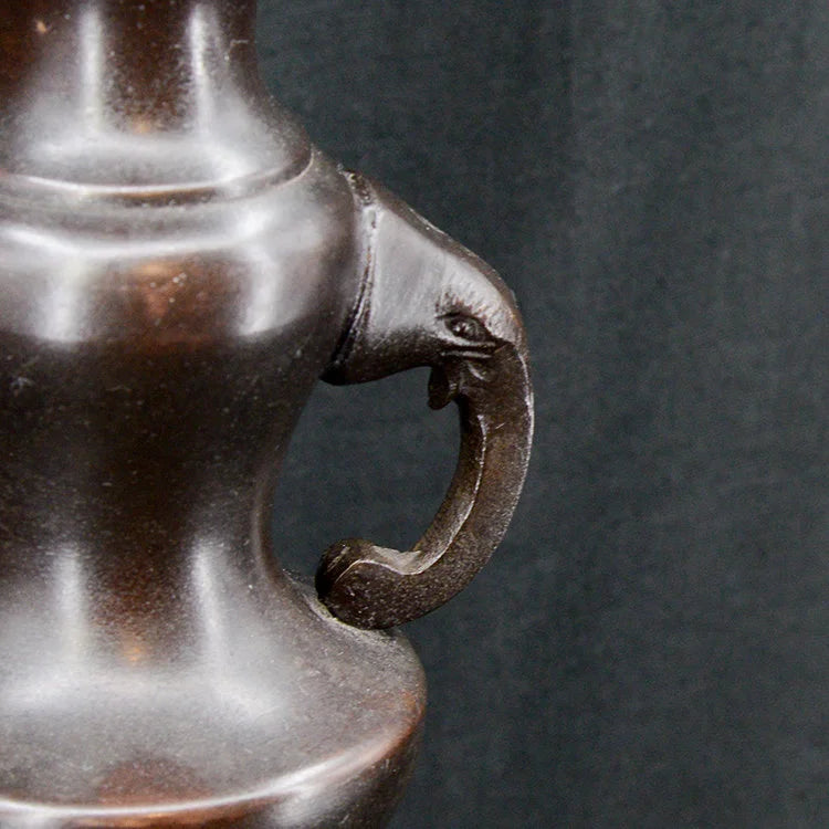 Taisho Bronze Candle Holders | OVO