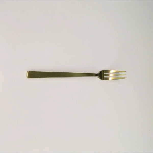Tea Fork in Matte Gold