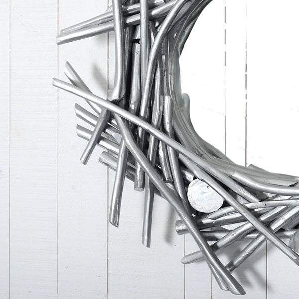 Teak Branches Round Mirror | OVO