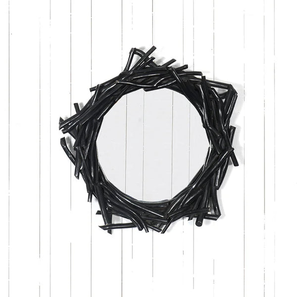 Teak Branches Round Mirror | OVO