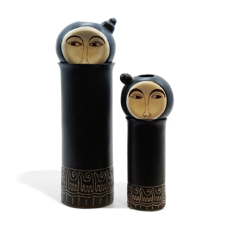 DOLL Heads in Vase - L