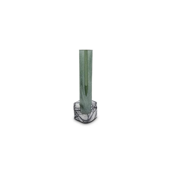 Vincy Glass Vase with Marble Base - Small | OVO