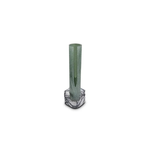 Vincy Glass Vase with Marble Base - Small | OVO