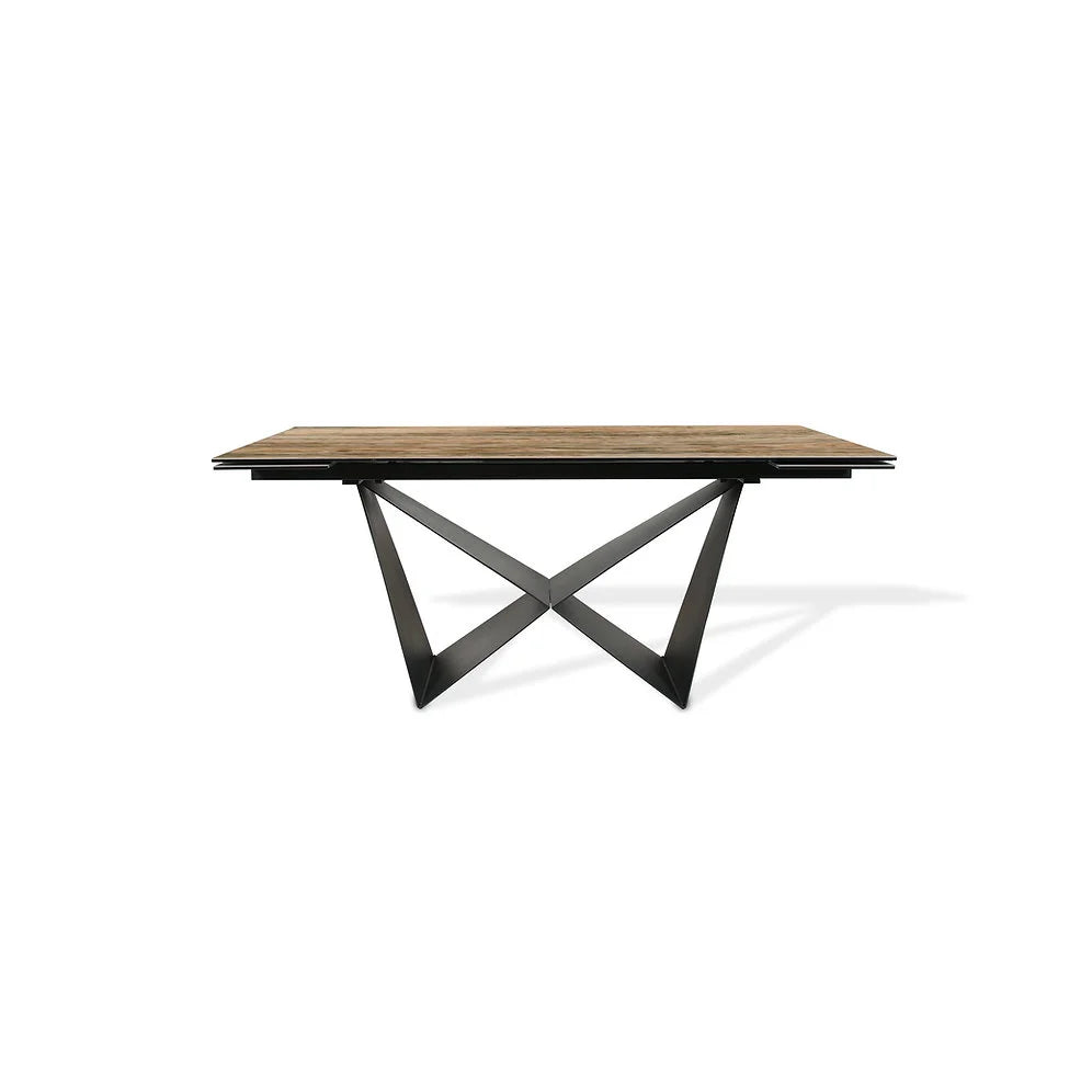 WALLY Extendable Dining Table - Wood Pattern (W1800-2400mm)