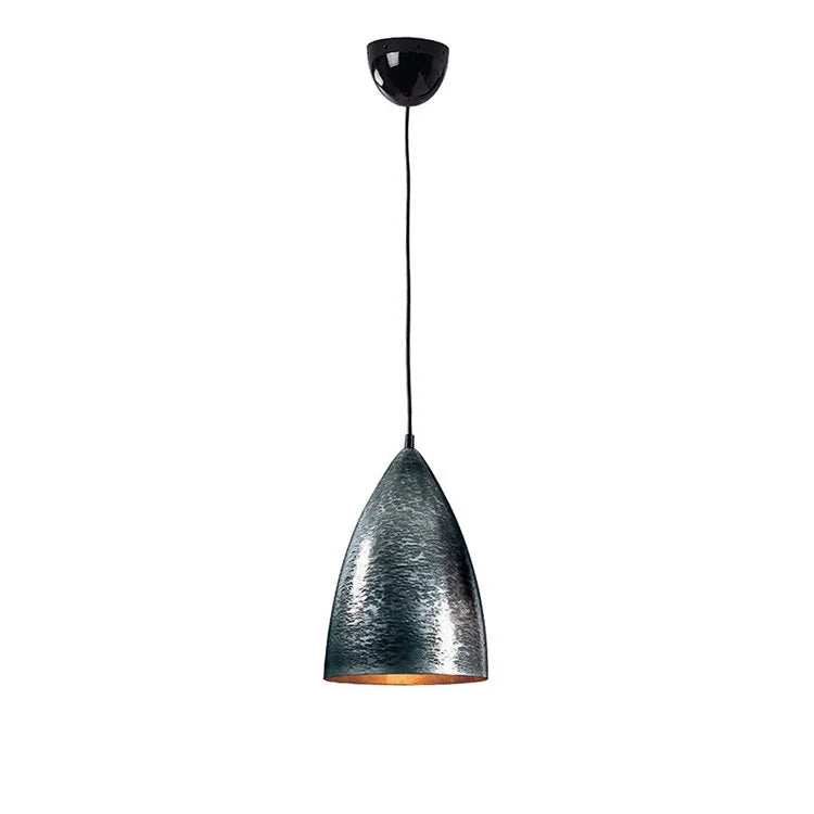 WEB Pendant Lamp w/ Shade in Hammered Aluminium