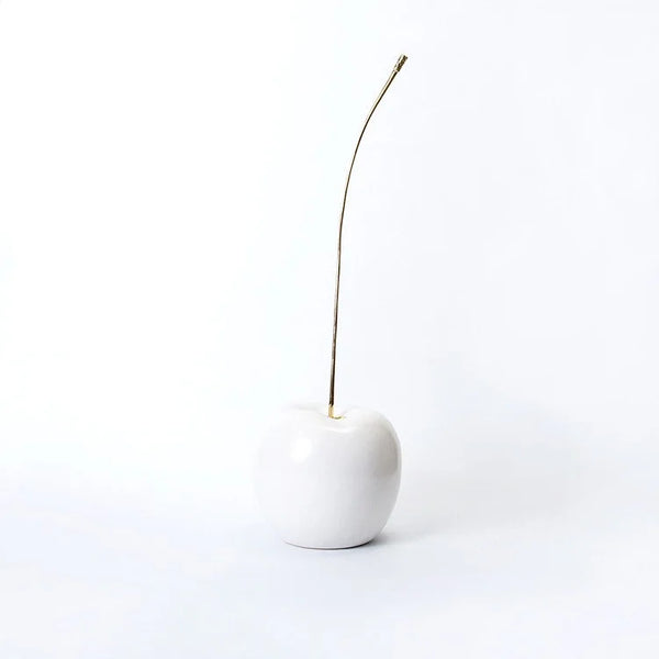 WHITE Cherry with Brass Stem - L