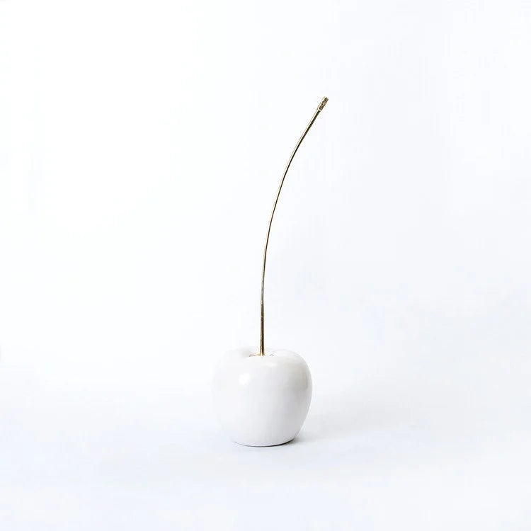 WHITE Cherry with Brass Stem - S