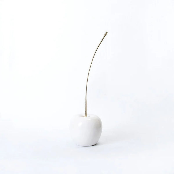 WHITE Cherry with Brass Stem - S