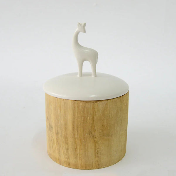 OVO - Wooden Jar w/ Ceramic Lid - Deer - H200mm