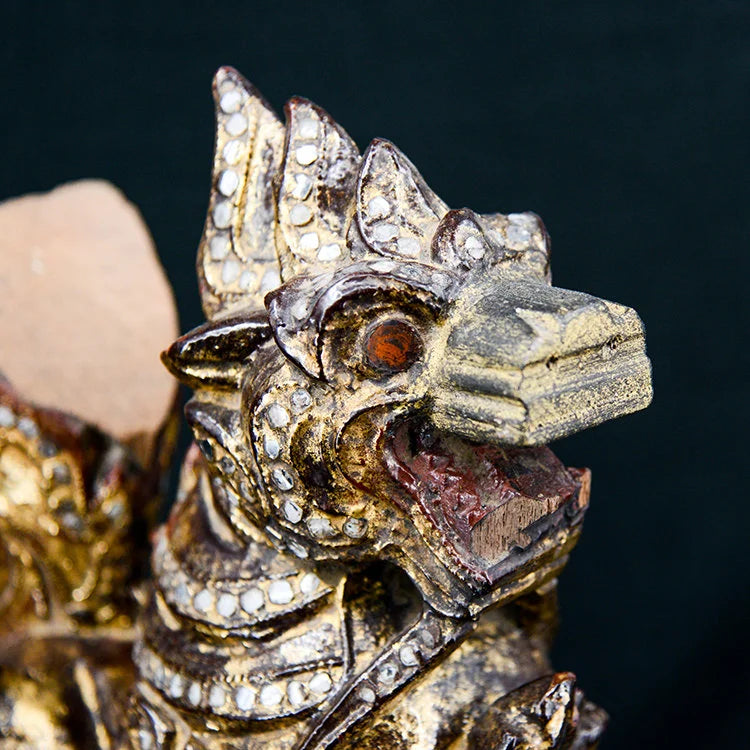 Wooden Lion with Stand, Set of 2 | OVO